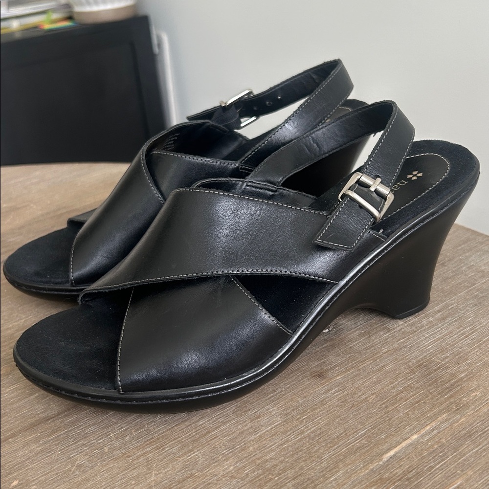 Naturalizer Leather Wedge Sandals Open Toe Slingback Women’s Size 7.5 - Picture 8 of 13